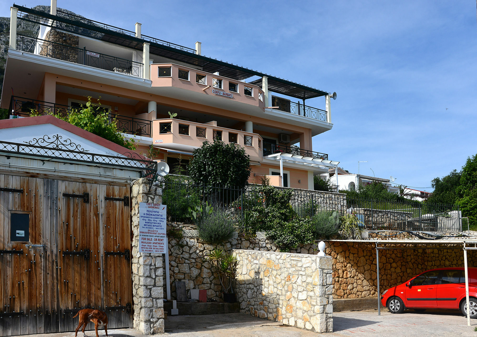 Sarakinos Apartments Barbati Luaran gambar